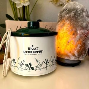 Vintage Rival Little Dipper #3204 Electric Stoneware Crock Pot/Lid NEVER USED💕